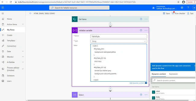 Create A Style HTML Table In An Email Using Power Automate