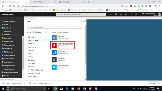 Create Traffic Manager On Azure To Manage Requests To A Web Resource Located On Multiple Data Centers