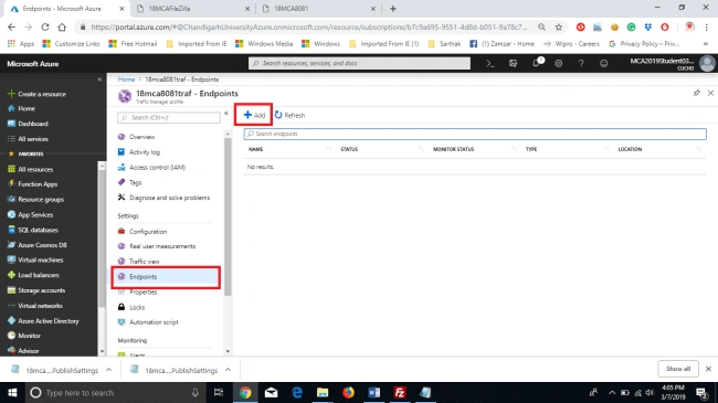 Create Traffic Manager On Azure To Manage Requests To A Web Resource Located On Multiple Data Centers