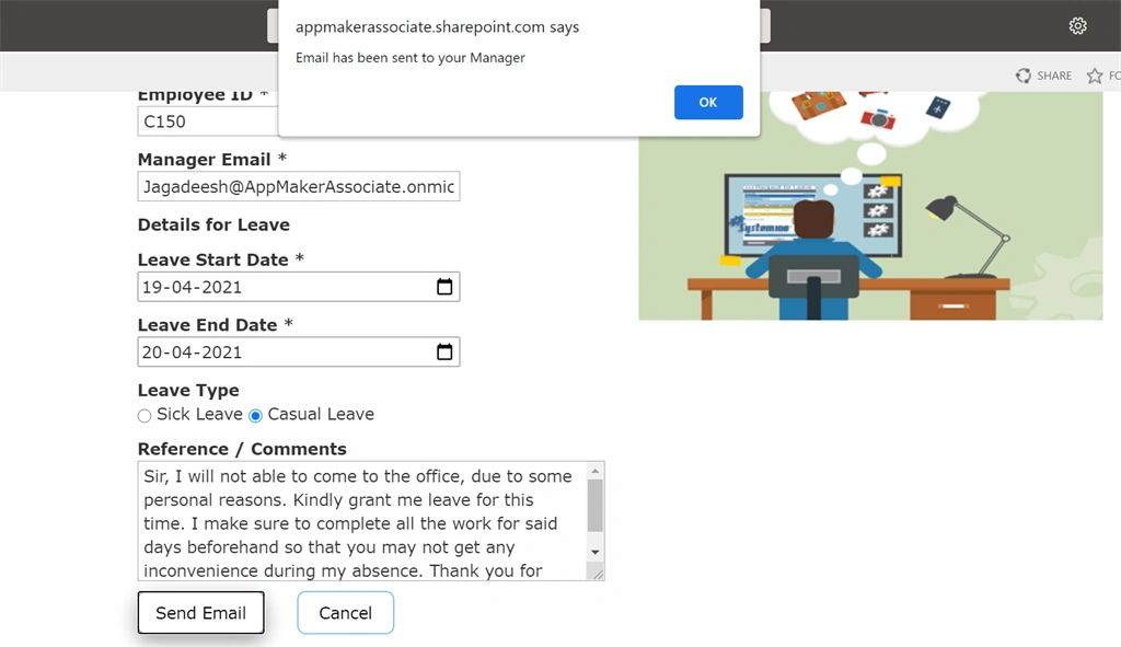 Send Email Using JavaScript SharePoint Online