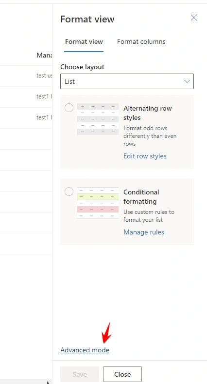 hide the export to Excel button from the list view