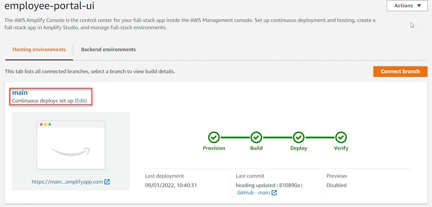 AWS Amplify To Host React Frontend With Cognito Authentication