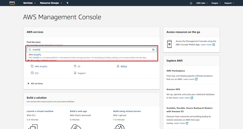 AWS Amplify To Host React Frontend With Cognito Authentication