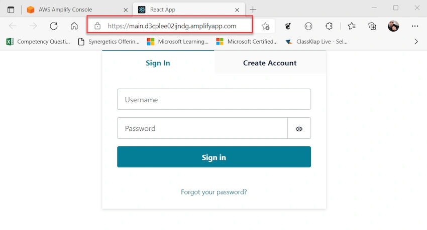 AWS Amplify To Host React Frontend With Cognito Authentication