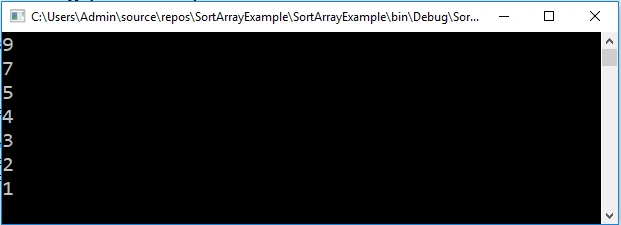 Sort Array In C# Without Using Inbuilt Function