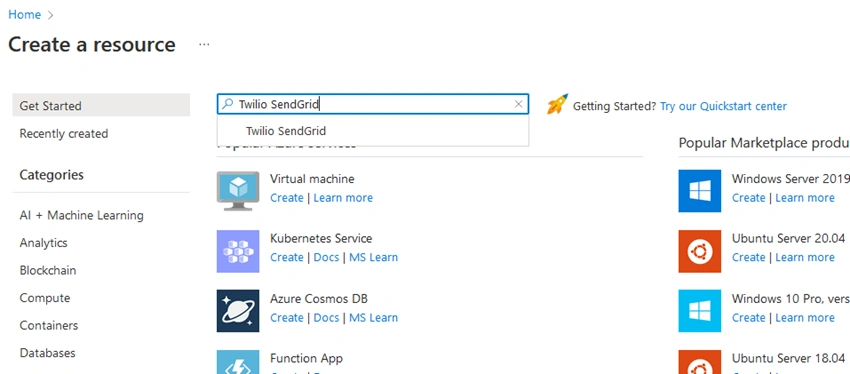 How to Send Emails with Azure Twilio SendGrid