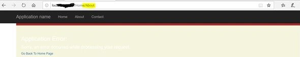 Customer Error page in MVC 5.0