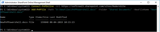 Add and Manage SharePoint Files Using PnP PowerShell