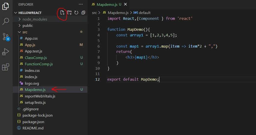 Map method in React js