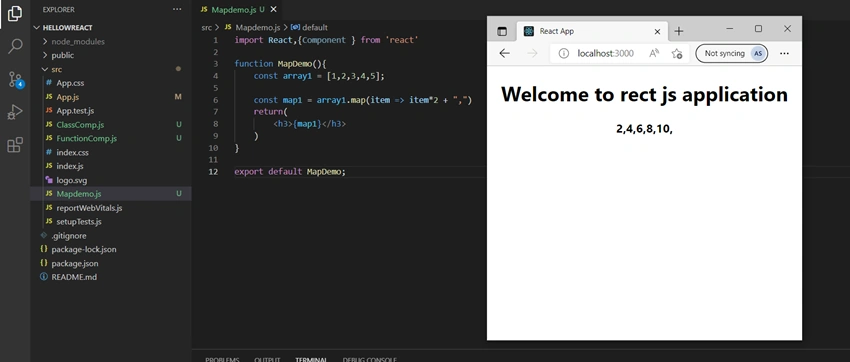 Map method in React js