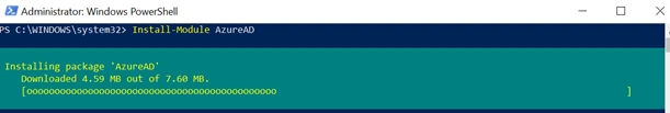 azure active directory in Powershell