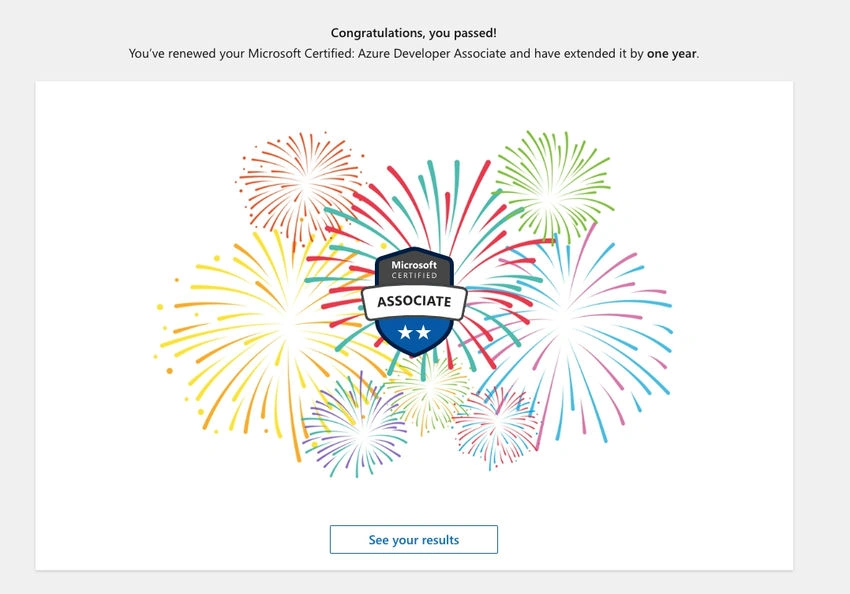 Azure Developer Associate Renewal 