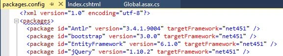 Package Configuration File