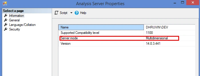 Check Current Installation Mode In SSAS