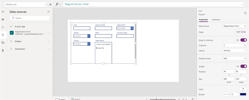 Modify SharePoint List Into Power Apps Form