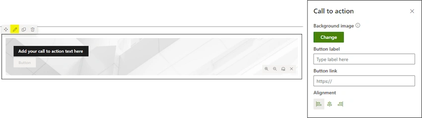 Call to Action Web Part in SharePoint Online