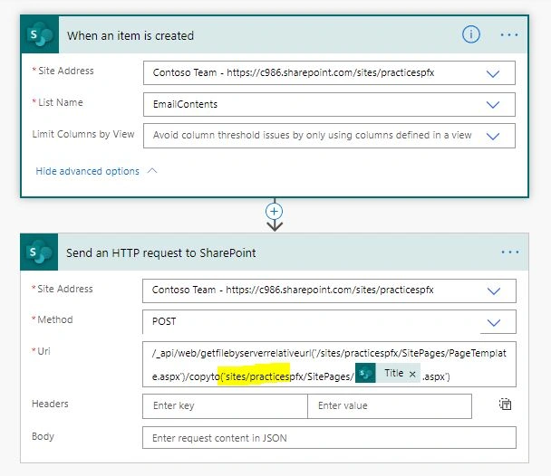 Access Denied Error When Creating Or Copying SharePoint Page Using Power Automate