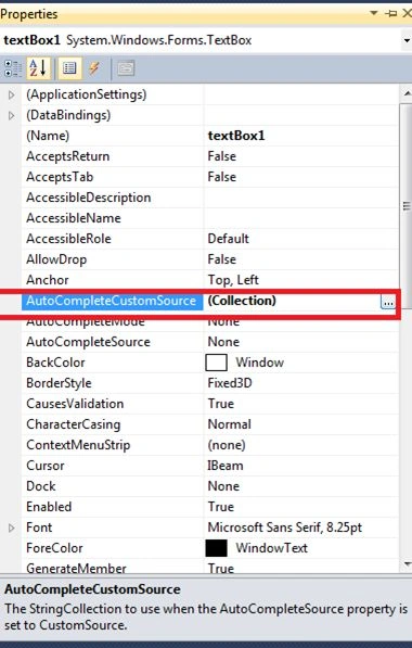 AutoCompletecustomeSource