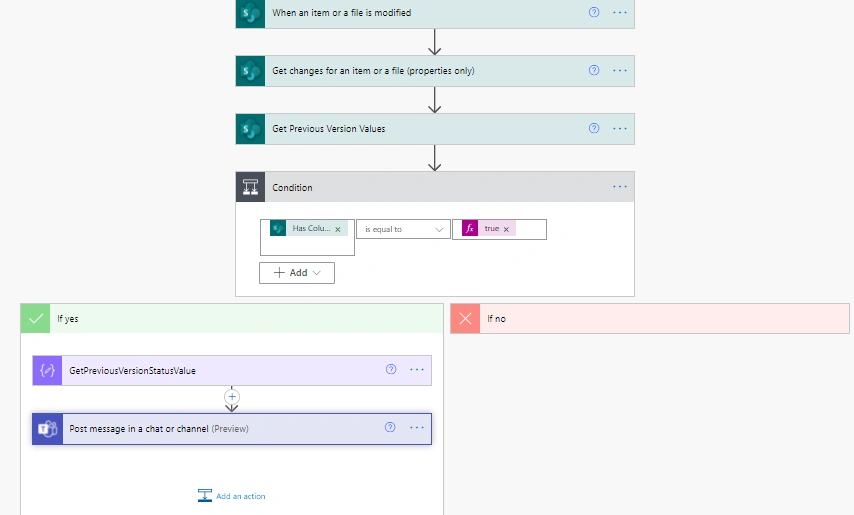 Notify Users In Teams For Modified Values Using Power Automate