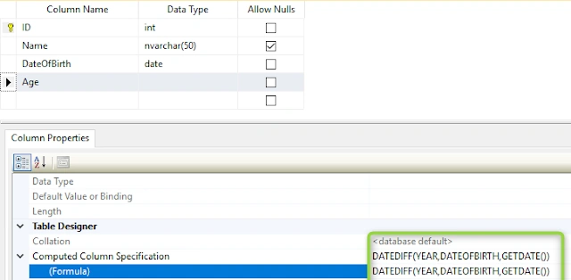 Computed Column In SQL Server