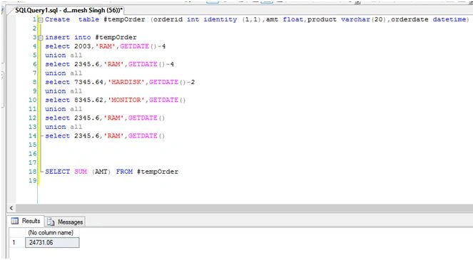 Aggregate Function