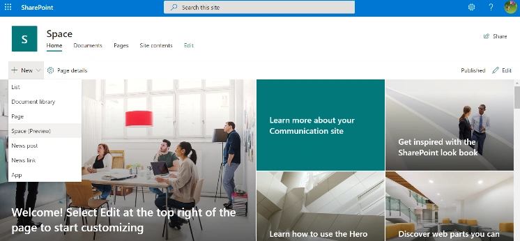 SharePoint Spaces