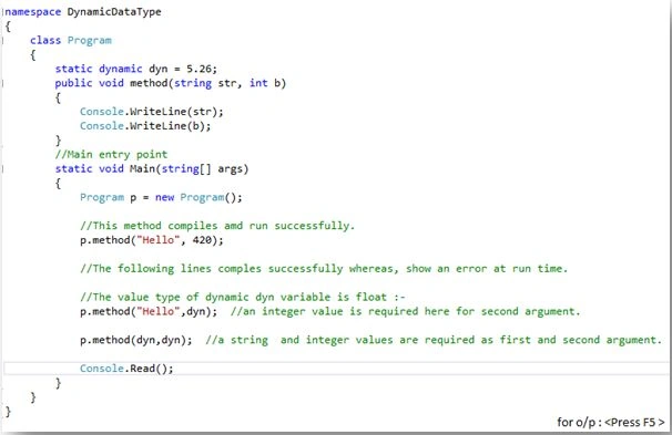 Dynamic Data Type Class