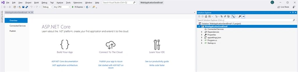 Send Email And Get The SMTP Settings From File In ASP.NET Core Web Application