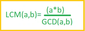 formula for calculate lcm