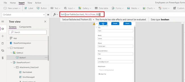 Tabbed Form In Power Apps