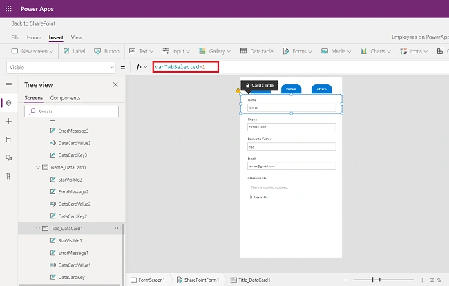 Tabbed Form In Power Apps