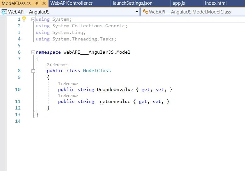 Creating WebAPI Project With Angular