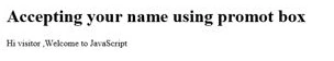 Prompt Box in JavaScript