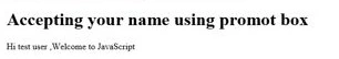 Prompt Box in JavaScript