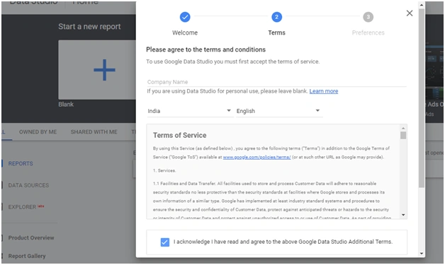 Quick Start with Google Data Studio