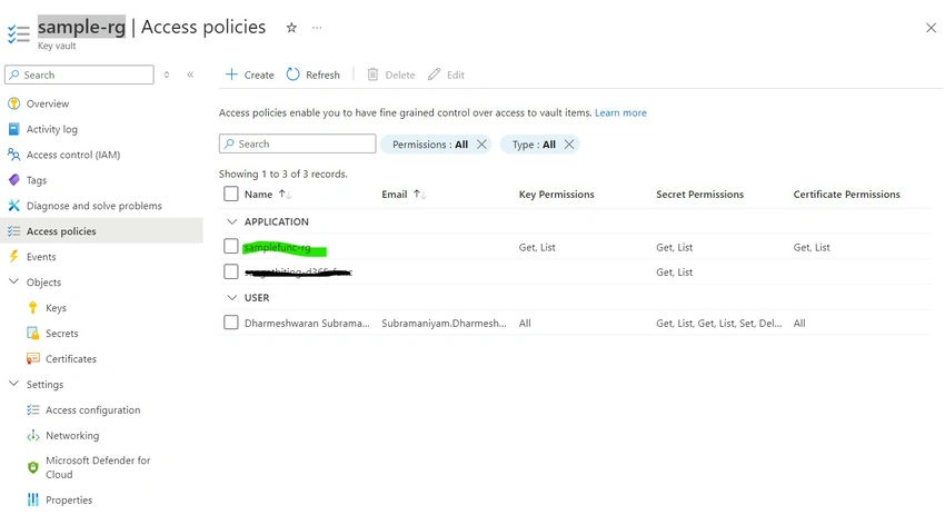 Access policies