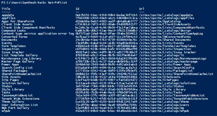 Get All Lists Using PnP PowerShell In SharePoint