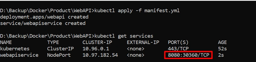 Containerization of .NET Core Web API using Kubernetes and Docker