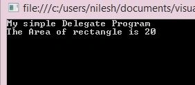 Output of Delegates