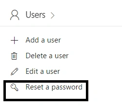 Reset a password