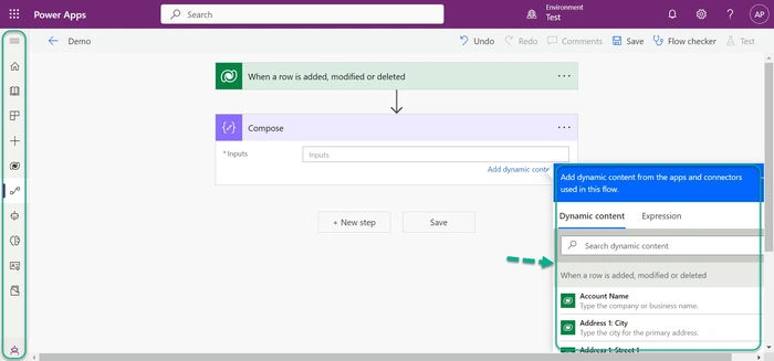 Dynamic Content and Expression Pop-up in Power Automate