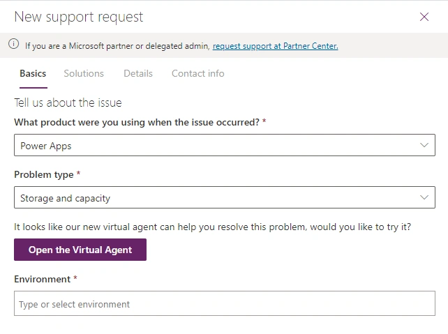 Help + Support In Power Platform Admin Center