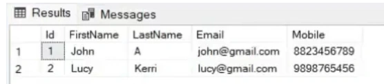 DB First with Core API 7.0 CRUD Operations