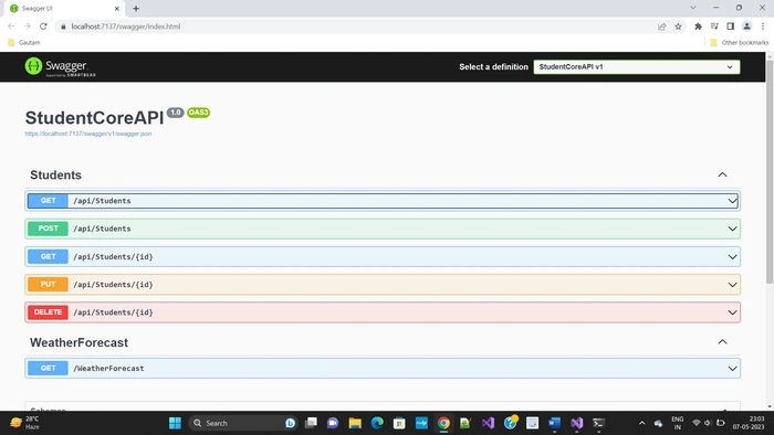DB First with Core API 7.0 CRUD Operations