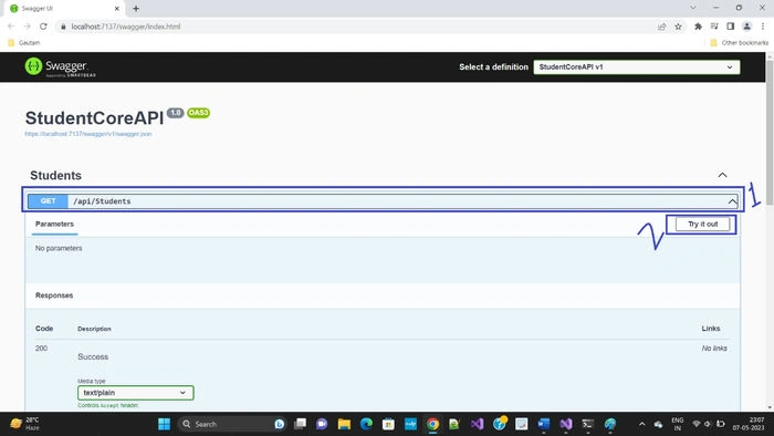 DB First with Core API 7.0 CRUD Operations