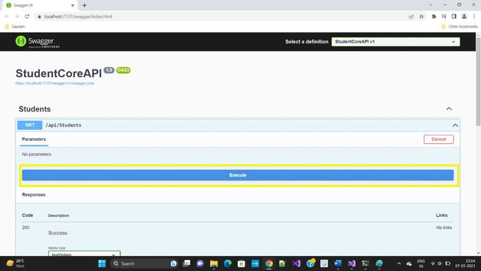 DB First with Core API 7.0 CRUD Operations