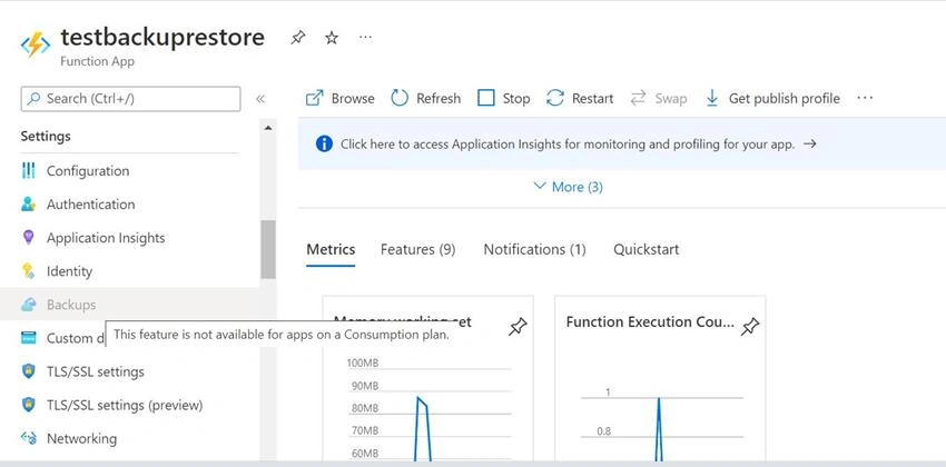 How To Take Backup And Restore A Function App In Azure