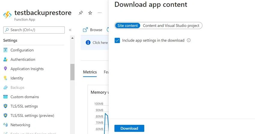 How To Take Backup And Restore A Function App In Azure