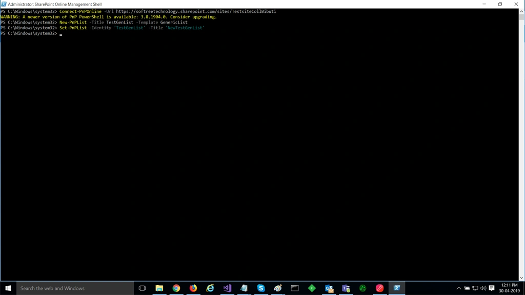 CRUD Operations On SharePoint List Using PnP PowerShell