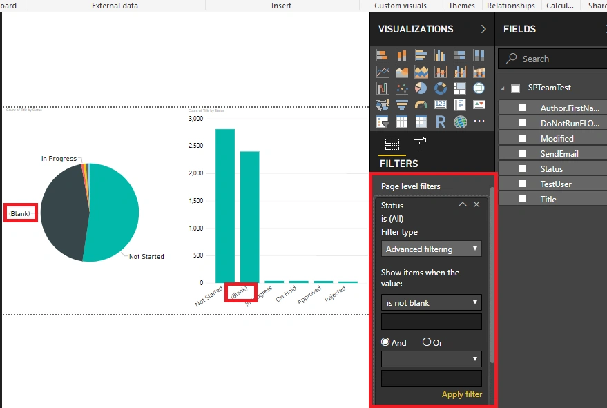 Power BI Page Level And Report Level Filters